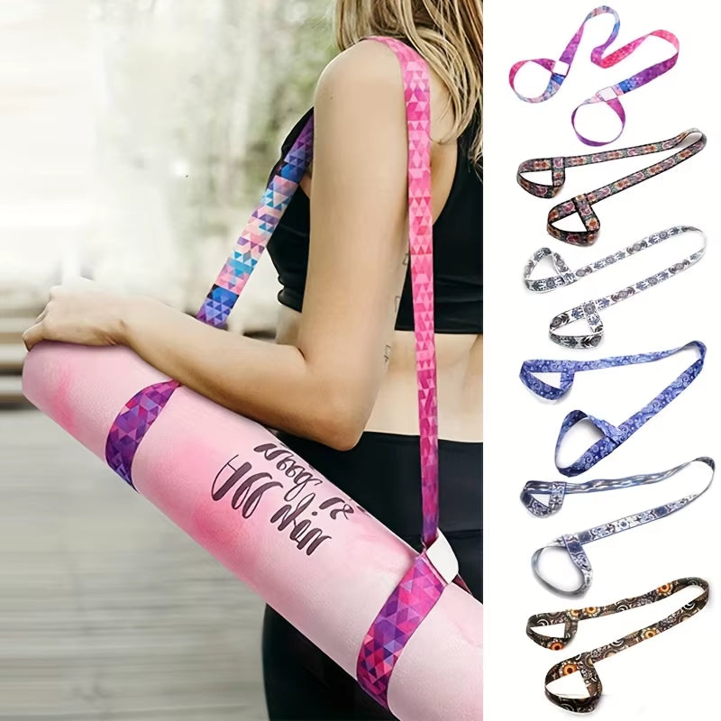 Adjustable Yoga Mat Strap and Storage Bundle with Shoulder Straps